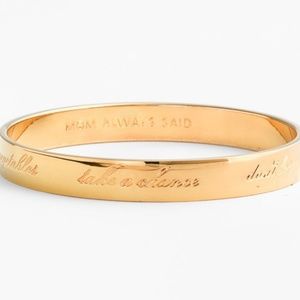 Kate Spade Bangle - Gold - "Mom Always Said"